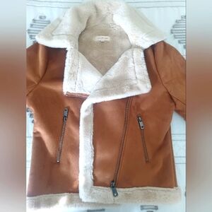 Solitaire Tan and Cream Bomber Jacket